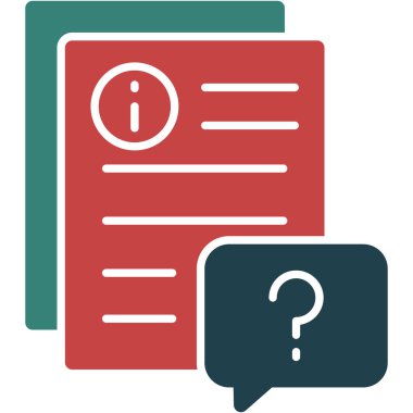 soru işareti ve konuşma balonu simgesi, vektör tasarımı