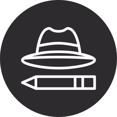 Şapka simgesi vektör illüstrasyonu