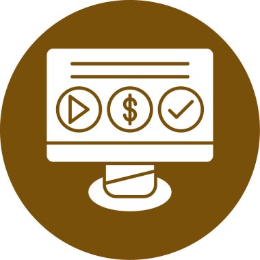 Para için. Web simgesi basit illüstrasyon