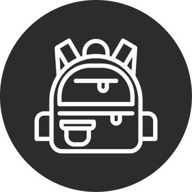 Modern simgenin vektör illüstrasyonu, sırt çantası simgesi