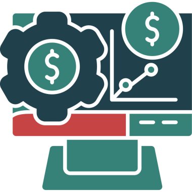 Para için. Web simgesi basit illüstrasyon