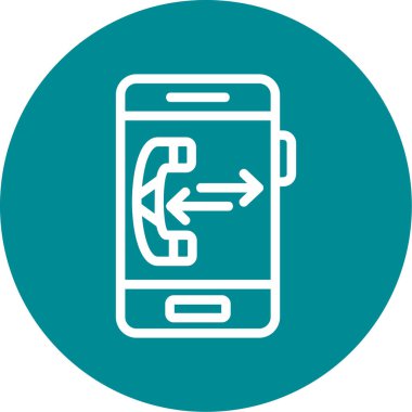 Cep telefonu simgesi, vektör illüstrasyonu