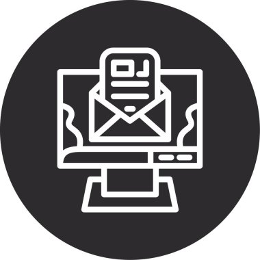 Dizüstü bilgisayar simgesi vektör çizimi