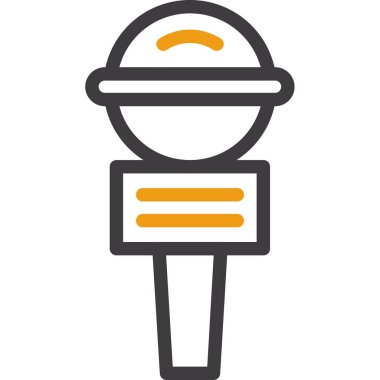 dondurma konisi simgesi, vektör illüstrasyonu beyaz arkaplanda izole