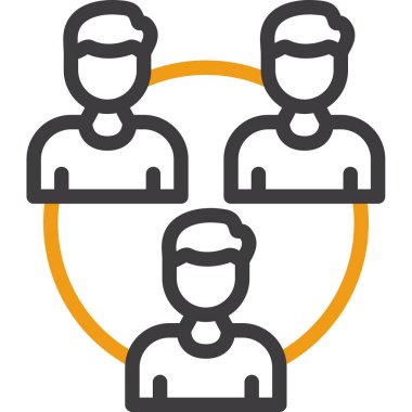 iş insanları vektör çizgisi simgesi