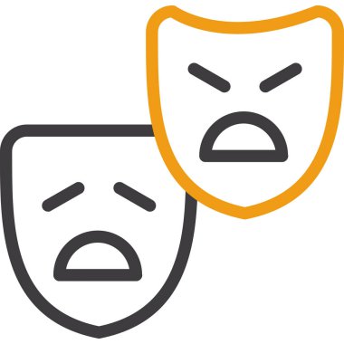 Yüz maskeleri ikon vektör illüstrasyonu