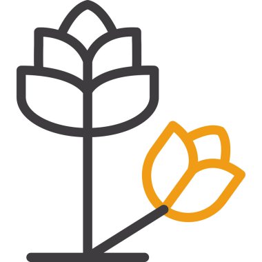 çiçek simgesi vektör illüstrasyonu