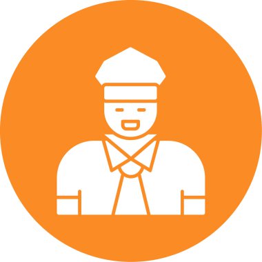 Şef ikonu. vektör illüstrasyonu