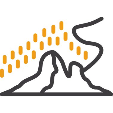 dağ ikonu vektör illüstrasyonu