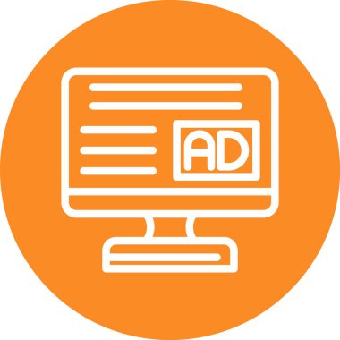 Reklam reklamı simgesi sağlam stil