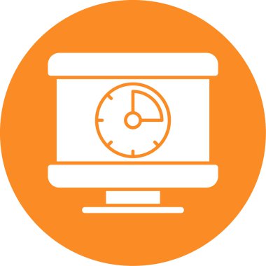 Monitör. Web simgesi basit illüstrasyon