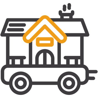 Ev. Web simgesi basit illüstrasyon