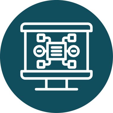 vektör lcd simgesi illüstrasyonu