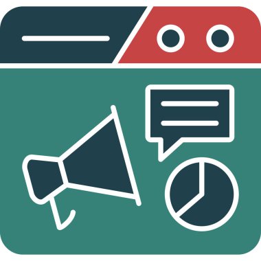 Konuşmacı. Web simgesi basit illüstrasyon