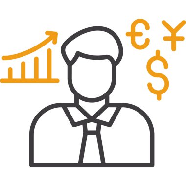 İşaret simgesi olan bir adamın vektör çizimi