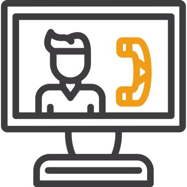 çağrı merkezi müşteri hizmetleri simgesi - ana hatlar biçimi