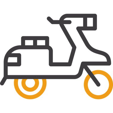 Motosiklet teslimat ikonu. özet çizimi