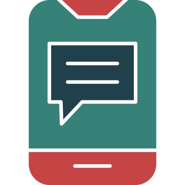 Akıllı telefon simgesi. Web için akıllı telefon vektör simgelerinin basit çizimi