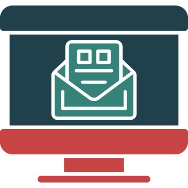 Bir posta simgesinin vektör illüstrasyonu