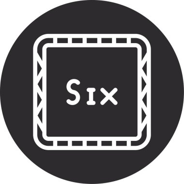 Moda tarzında izole edilmiş 5-6 simgesi