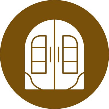 Bir kapı simgesinin vektör illüstrasyonu