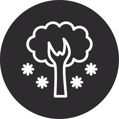 Ağaç simgesinin vektör illüstrasyonu