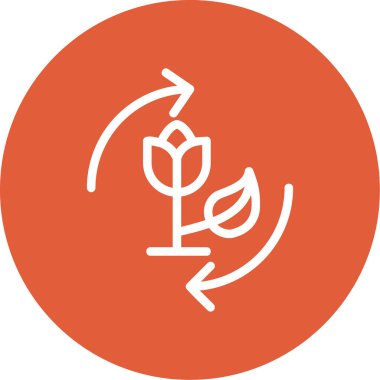 Bitki simgesinin vektör illüstrasyonu