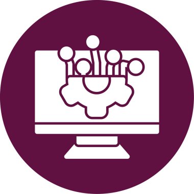 Bilgisayar. Web simgesi basit illüstrasyon