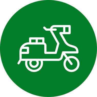 Motorsiklet. Web simgesi basit illüstrasyon