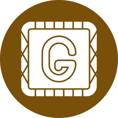 arkaplanda izole edilmiş düz biçimli çip simgesi