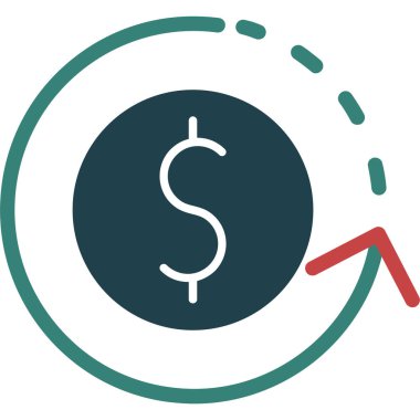 Dolar. Web simgesi basit tasarım