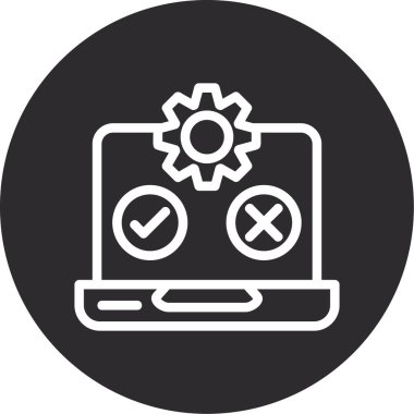 Bilgisayar. Web simgesi basit illüstrasyon