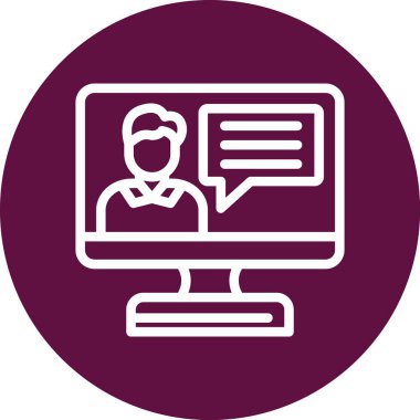 çevrimiçi eğitim ikonu vektör illüstrasyonu