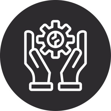 Moda stili izole edilmiş arka planda el ele tutuşan tekerlek simgesi