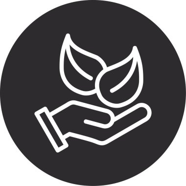 Bir bitki simgesinin vektör illüstrasyonu