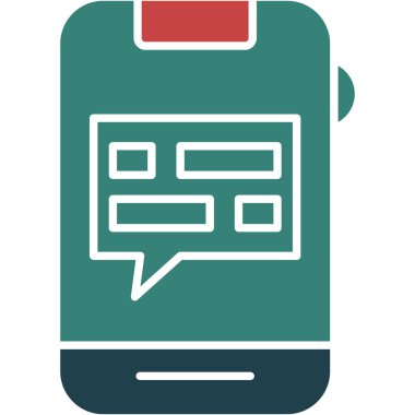 ileti ikonu vektör illüstrasyonu