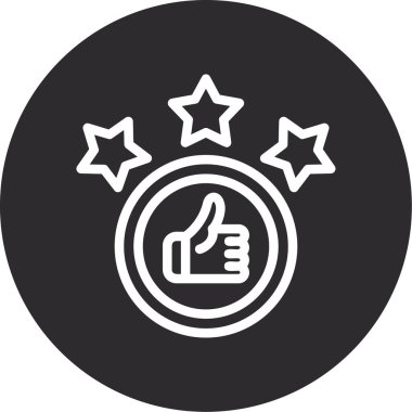 Başparmak yukarı simgesi. Web için başparmak yukarı vektör simgesinin basit illüstrasyonu