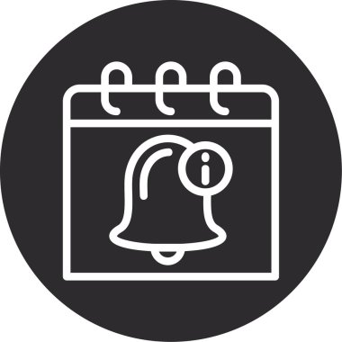 Bir çan simgesinin vektör illüstrasyonu