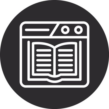 Kitap. Web simgesi basit illüstrasyon