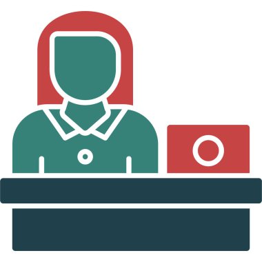 resepsiyon ikonu vektör illüstrasyonu