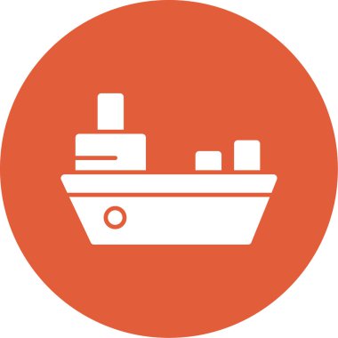 Gemi vektör simgesi basit illüstrasyon