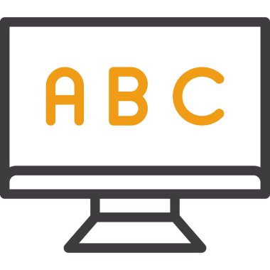 Bilgisayar. Web simgesi basit tasarım