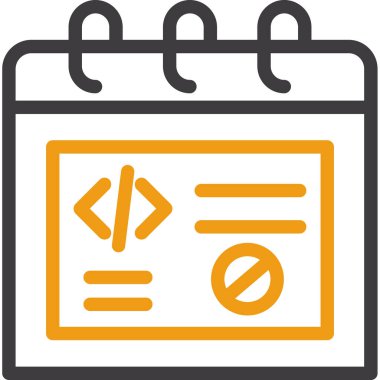 Kodlama. Web simgesi basit illüstrasyon