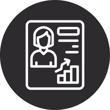 iş kartı simgesi vektör illüstrasyonu