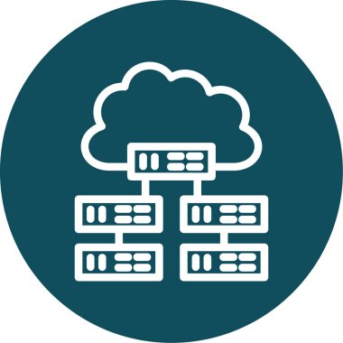 Sunucu simgesinin vektör illüstrasyonu