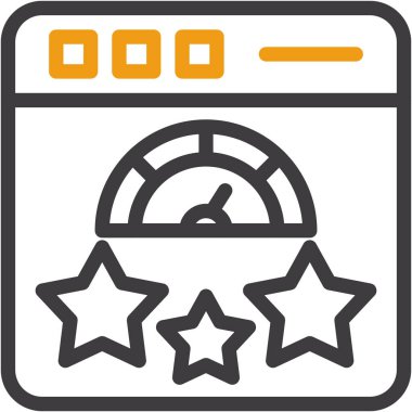 derecelendirme seviyesi simgesi, vektör illüstrasyonu