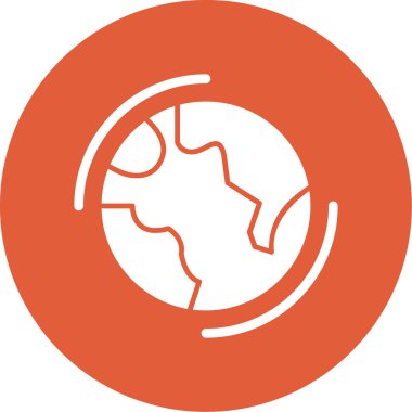 Küre. Web simgesi basit illüstrasyon