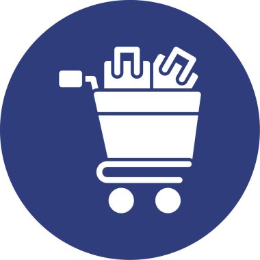 Alışveriş sepeti ikonu vektör illüstrasyonu