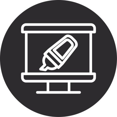 Kalem. Web simgesi basit tasarım