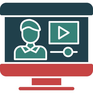 video simgesi, vektör illüstrasyonu